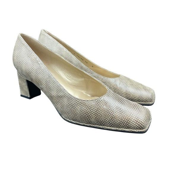 Stuart Weitzman Shoes - Stuart Weitzman Diamondback Snakeskin Pumps Heels Neutral 10C